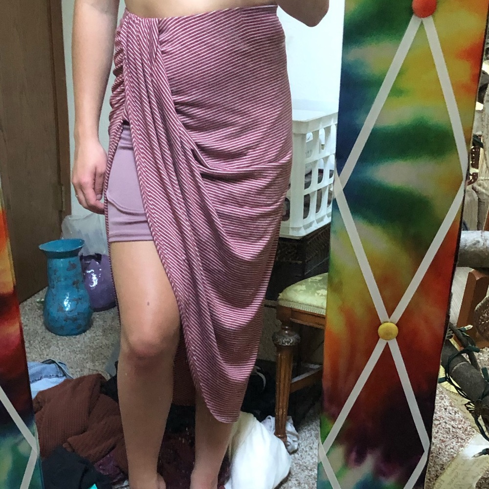 Cross Knit Maxi Skirt